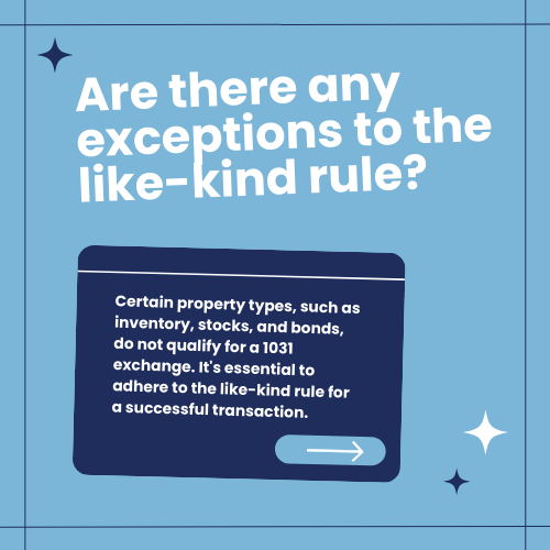 Infographic – Are there any exceptions to the like-kind rule? 
