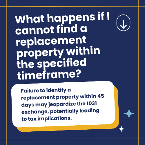 Infographic – What happens if I cannot find a replacement property within the specified timeframe? 