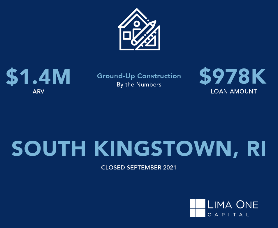 Lima One's construction loan by the numbers in South Kingstown, Rhode Island