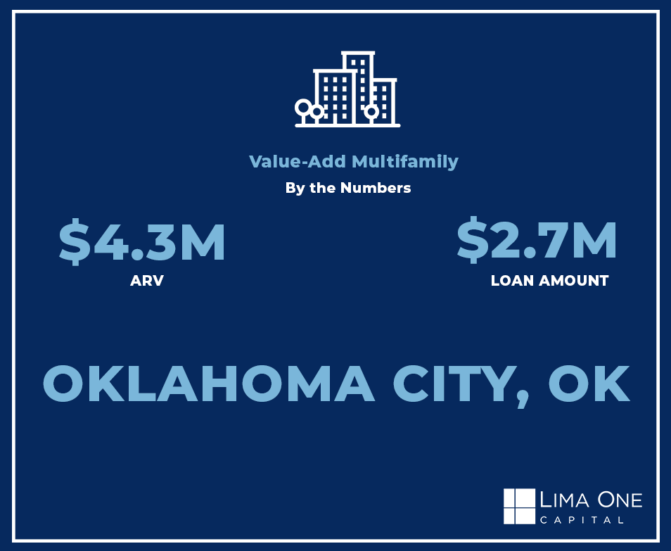 Lima One's multifamily bridge loan by the numbers in Oklahoma City, Oklahoma