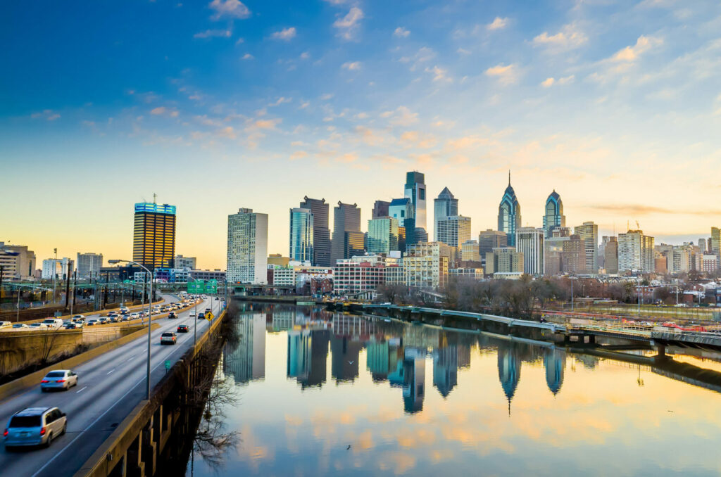 Downtown Skyline of Philadelphia, Pennsylvania