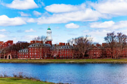 Dunter House Cambridge Panorama and Charles River Massachusetts, USA